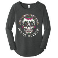 Dia De Los Muertos Sugar Skull Mexican Holiday Women's Perfect Tri Tunic Long Sleeve Shirt