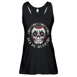 Dia De Los Muertos Sugar Skull Mexican Holiday Ladies Essential Flowy Tank