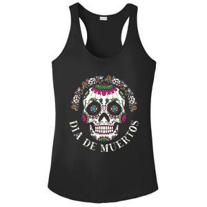 Dia De Los Muertos Sugar Skull Mexican Holiday Ladies PosiCharge Competitor Racerback Tank