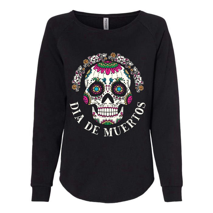 Dia De Los Muertos Sugar Skull Mexican Holiday Womens California Wash Sweatshirt