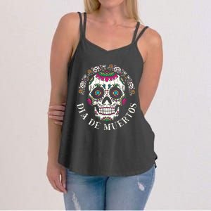 Dia De Los Muertos Sugar Skull Mexican Holiday Women's Strappy Tank