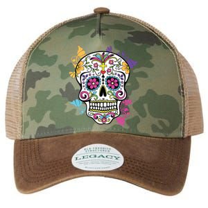 Dia De Los Muertos Sugar Skull Legacy Tie Dye Trucker Hat