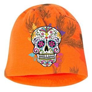 Dia De Los Muertos Sugar Skull Kati - Camo Knit Beanie