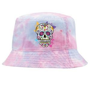 Dia De Los Muertos Sugar Skull Tie-Dyed Bucket Hat