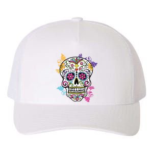 Dia De Los Muertos Sugar Skull Yupoong Adult 5-Panel Trucker Hat