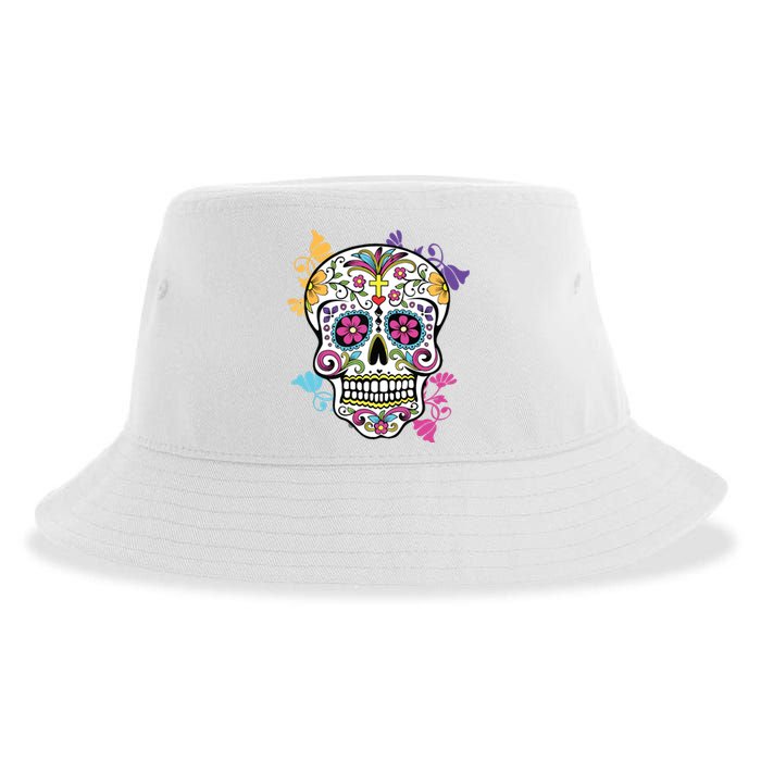 Dia De Los Muertos Sugar Skull Sustainable Bucket Hat