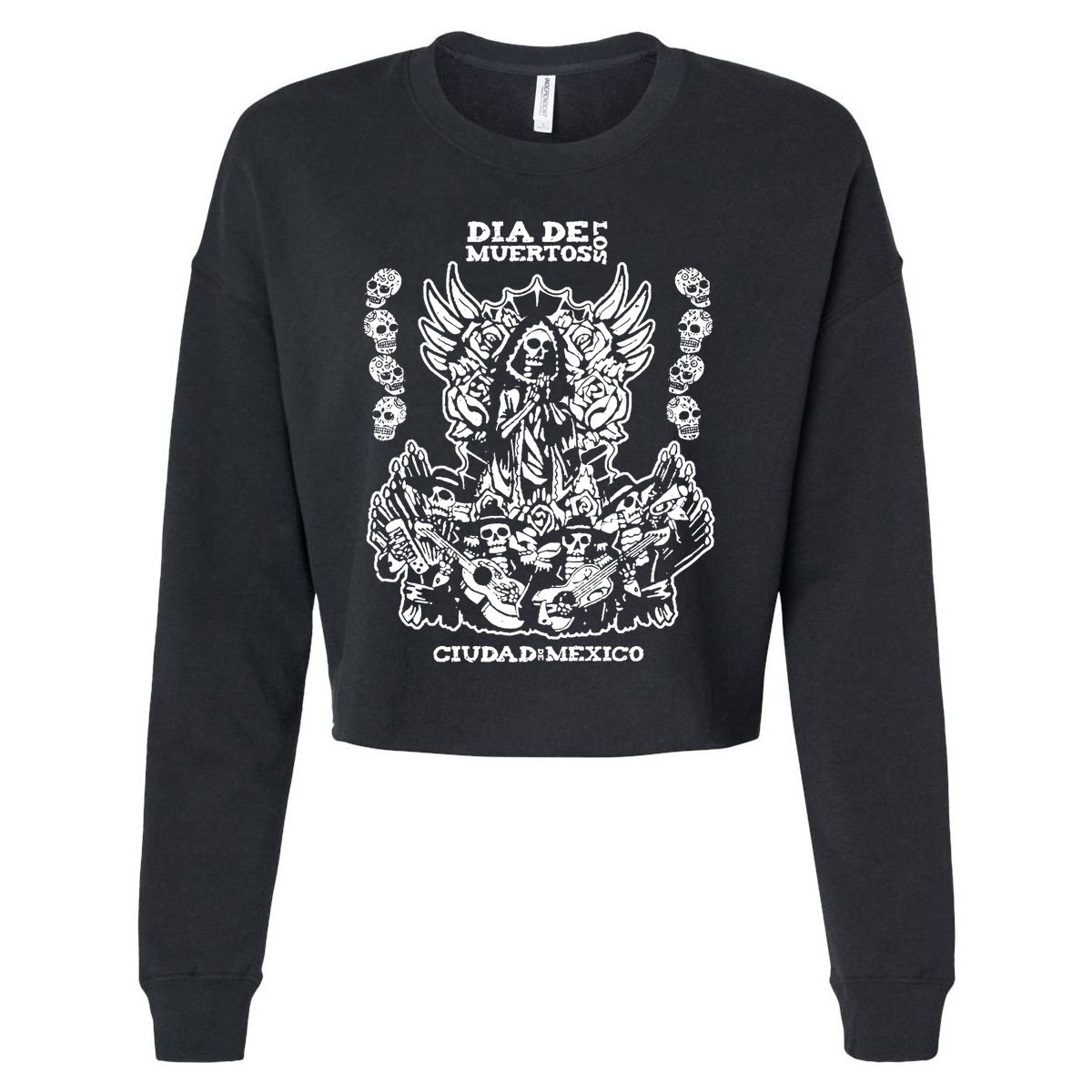 Dia De Los Muertos Cropped Pullover Crew