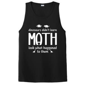 Dinosaurs DidnT Learn Math Funny Math Teacher Humor Cool Gift PosiCharge Competitor Tank