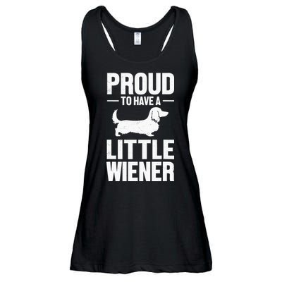 Dachshund Dog Lover Proud To Have A Little Wiener Weiner Ladies Essential Flowy Tank