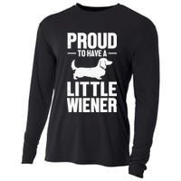 Dachshund Dog Lover Proud To Have A Little Wiener Weiner Cooling Performance Long Sleeve Crew