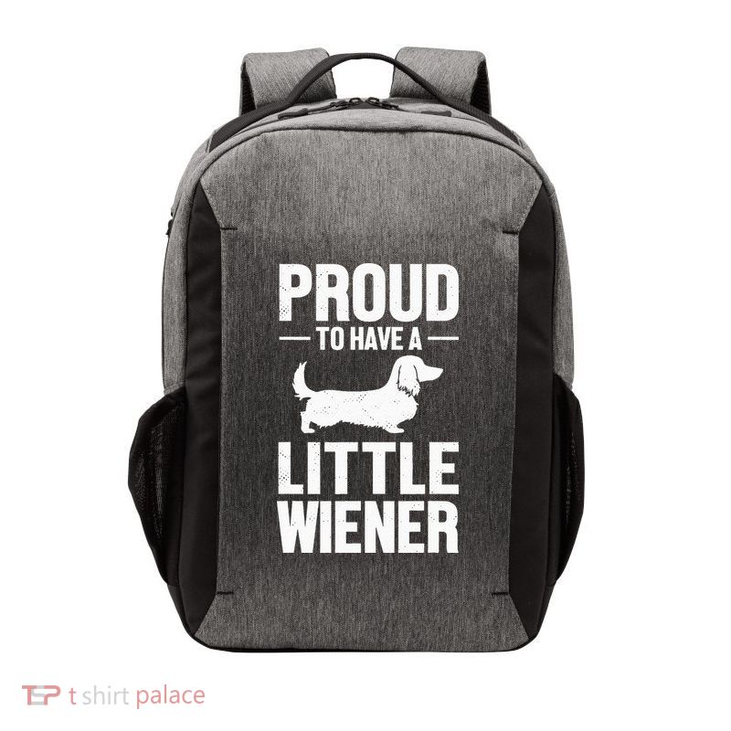 Dachshund Dog Lover Proud To Have A Little Wiener Weiner Vector Backpack