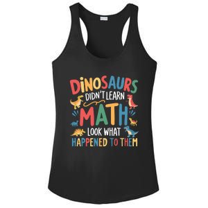 Dinosaurs DidnT Learn Math Funny Mathematics Math Teacher Ladies PosiCharge Competitor Racerback Tank