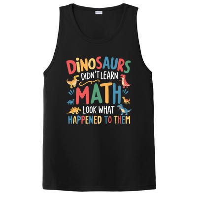 Dinosaurs DidnT Learn Math Funny Mathematics Math Teacher PosiCharge Competitor Tank