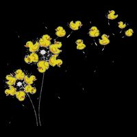 Dandelion Duckie Lover Duckling Bath Toy Ducky Rubber Duck Drawstring Bag