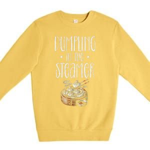 Dumpling Design Love Funny Pierogi Lover Dim Sum Premium Crewneck Sweatshirt