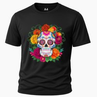 Dia De Los Muertos Costume Day Of The Dead Sugar Skull Cooling Performance Crew T-Shirt