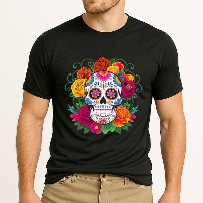 Dia De Los Muertos Costume Day Of The Dead Sugar Skull Cooling Performance Crew T-Shirt