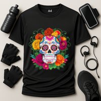 Dia De Los Muertos Costume Day Of The Dead Sugar Skull Cooling Performance Crew T-Shirt