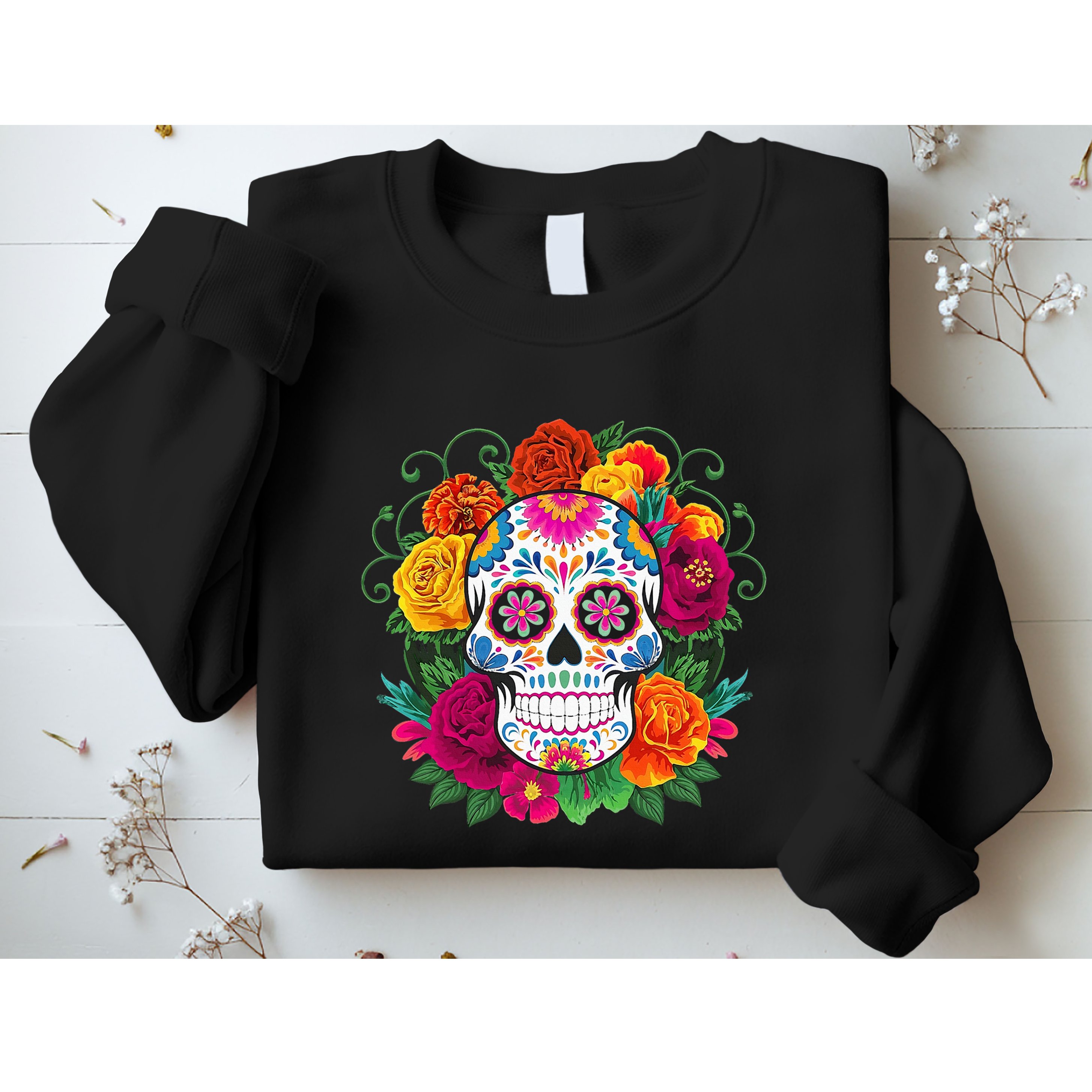 Dia De Los Muertos Costume Day Of The Dead Sugar Skull Sweatshirt