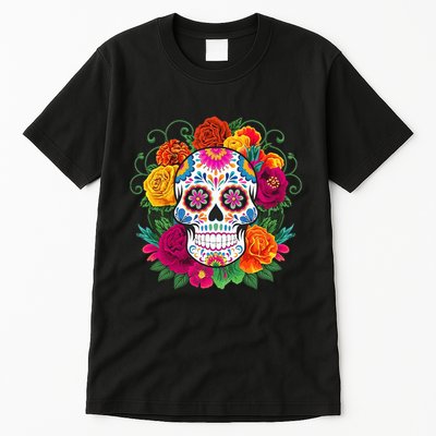 Dia De Los Muertos Costume Day Of The Dead Sugar Skull Tall T-Shirt