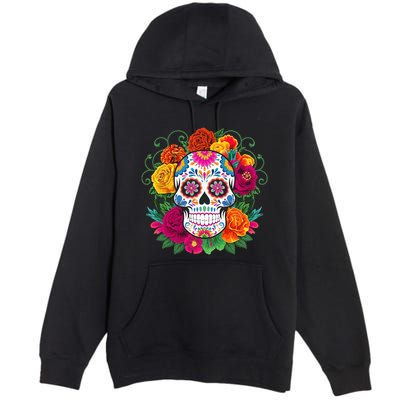 Dia De Los Muertos Costume Day Of The Dead Sugar Skull Premium Pullover Hoodie