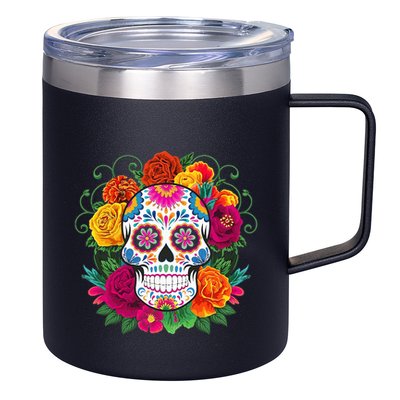 Dia De Los Muertos Costume Day Of The Dead Sugar Skull 12oz Stainless Steel Coffee Mug