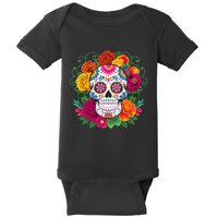 Dia De Los Muertos Costume Day Of The Dead Sugar Skull Baby Bodysuit