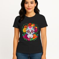 Dia De Los Muertos Costume Day Of The Dead Sugar Skull Womens T-Shirt
