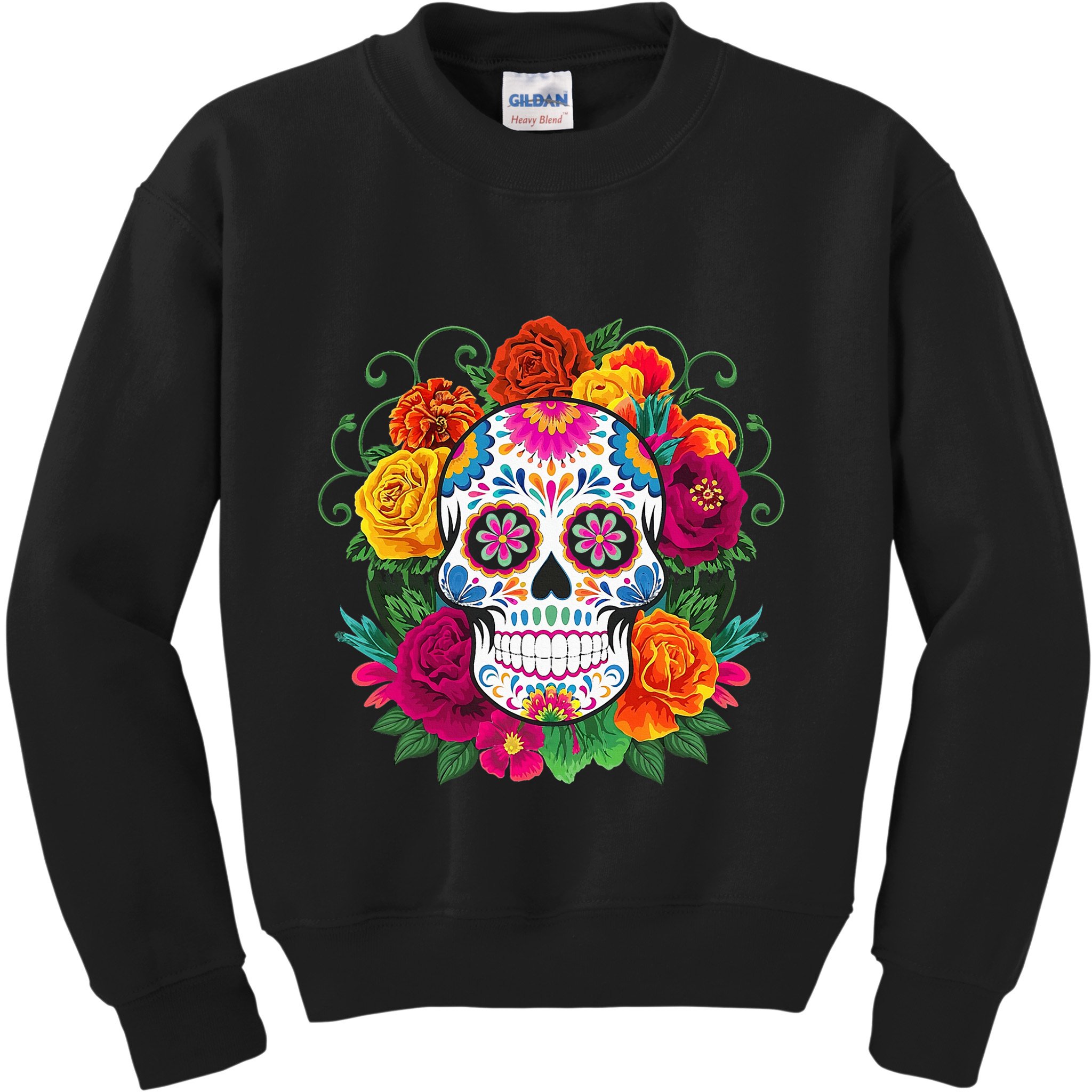 Dia De Los Muertos Costume Day Of The Dead Sugar Skull Kids Sweatshirt