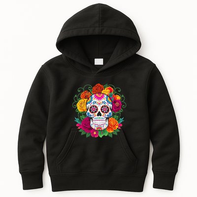 Dia De Los Muertos Costume Day Of The Dead Sugar Skull Kids Hoodie