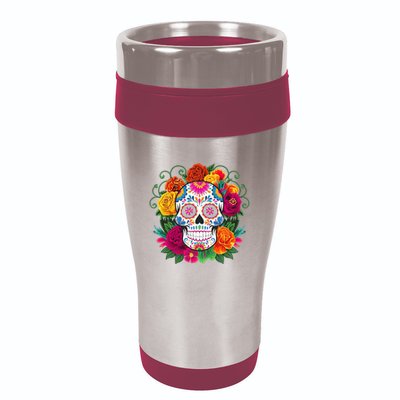Dia De Los Muertos Costume Day Of The Dead Sugar Skull 16oz Travel Tumbler