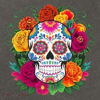 Dia De Los Muertos Costume Day Of The Dead Sugar Skull Cotton Canvas Backpack