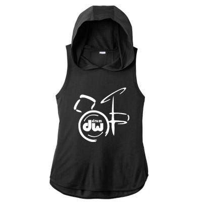 DW Drum Music Instrument Logo Ladies PosiCharge Tri-Blend Wicking Draft Hoodie Tank