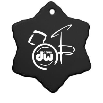 DW Drum Music Instrument Logo Ceramic Star Ornament