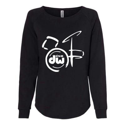 DW Drum Music Instrument Logo Womens California Wash Sweatshirt