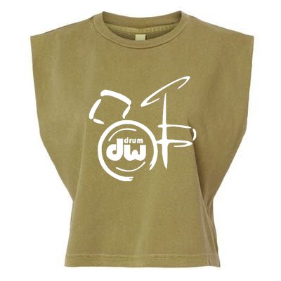 DW Drum Music Instrument Logo Garment-Dyed Women's Muscle Tee