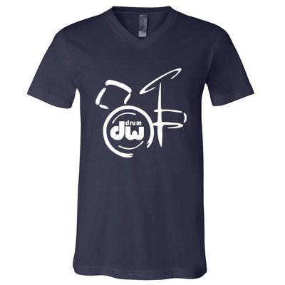 DW Drum Music Instrument Logo V-Neck T-Shirt