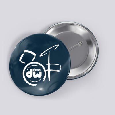 DW Drum Music Instrument Logo Button