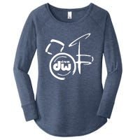 DW Drum Music Instrument Logo Women's Perfect Tri Tunic Long Sleeve Shirt