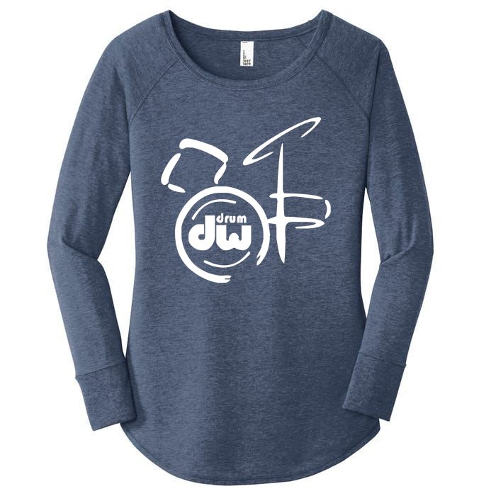 DW Drum Music Instrument Logo Women's Perfect Tri Tunic Long Sleeve Shirt