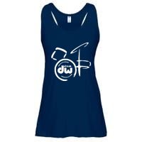 DW Drum Music Instrument Logo Ladies Essential Flowy Tank