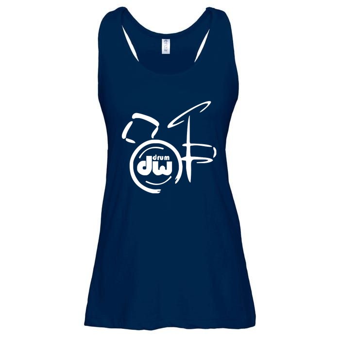 DW Drum Music Instrument Logo Ladies Essential Flowy Tank