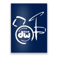 DW Drum Music Instrument Logo Poster