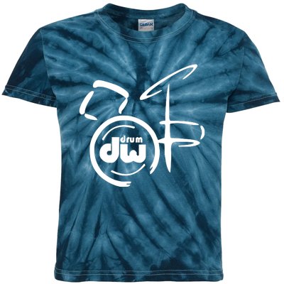 DW Drum Music Instrument Logo Kids Tie-Dye T-Shirt