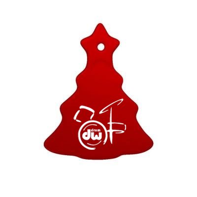 DW Drum Music Instrument Logo Ceramic Tree Ornament