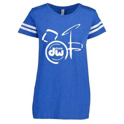 DW Drum Music Instrument Logo Enza Ladies Jersey Football T-Shirt