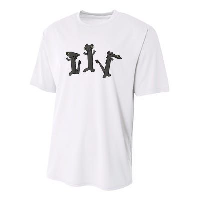 Dancing Dragon Meme Youth Performance Sprint T-Shirt