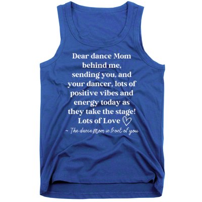 Dear Dance Mom Behind Me Sending You Tank Top