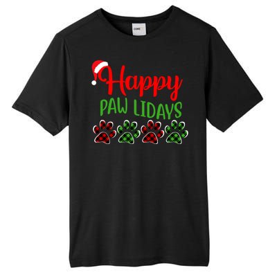 Dog Dad Mom Happy Pawlidays Merry Christmas Holidays Tall Fusion ChromaSoft Performance T-Shirt