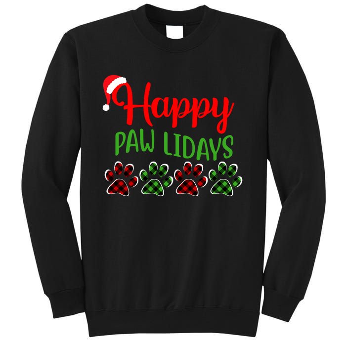 Dog Dad Mom Happy Pawlidays Merry Christmas Holidays Tall Sweatshirt